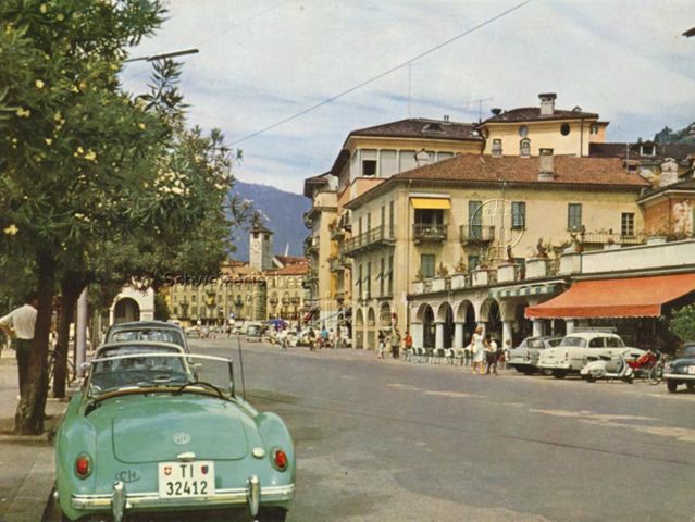 Bosco della Bella: Feriendorf für kinderreiche Familien - Ansicht von Ponte Cremenaga (TI); um 1965