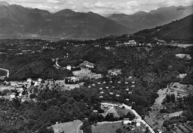Bosco della Bella, Feriendorf für kinderreiche Familien - Vogelperspektive der Anlage und Umgebung; um 1965