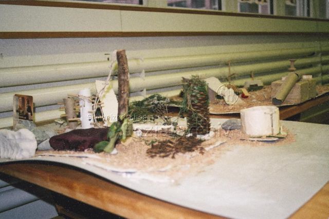 Modell eines Spielplatzes, wahrscheinlich im Zuge der Pausenplatzplanung in Bremgarten; um 2000