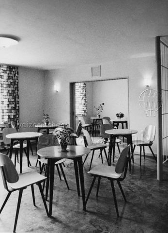 "Jugendhaus Raiteberg, Konstanz" - Sitzecke; um 1970