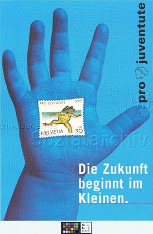 "Die Zukunft beginnt im Kleinen.", Briefmarkenverkauf der Pro Juventute, 1997