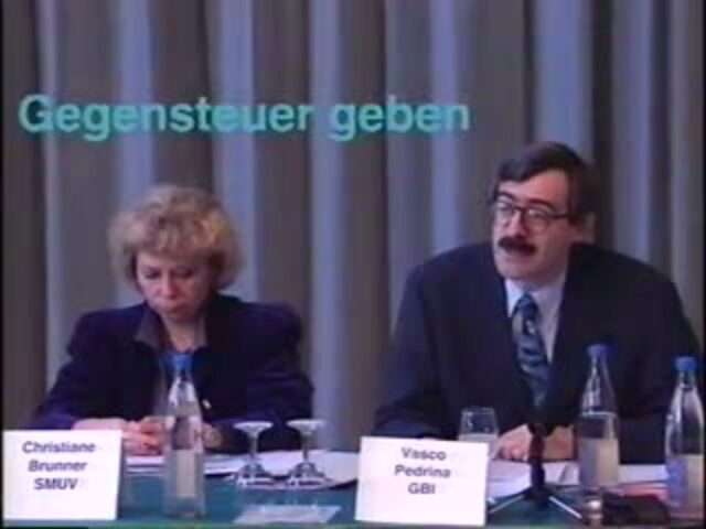 Medienkonferenz zur Gründung der unia, Bern, 1. März 1996