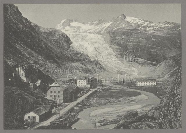 Der Rhonegletscher mit Gletsch