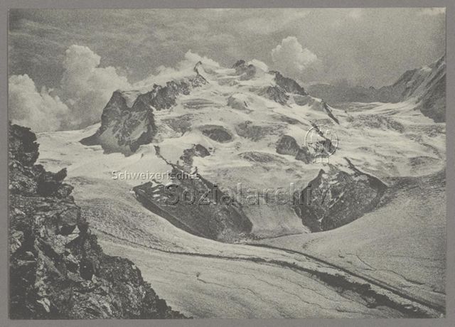 Der Monte Rosa, vom Gornergrat gesehen [...]
