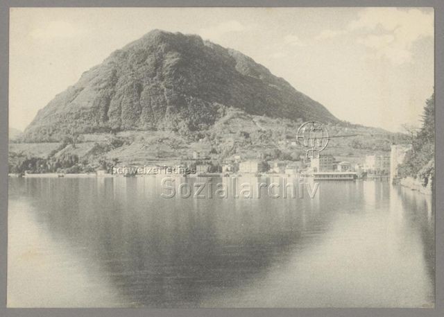Lugano-Paradiso und Monte San Salvatore, 1903, Mono-Karte