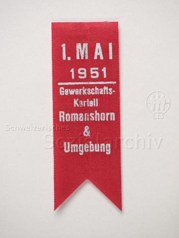 Bändel "1. Mai 1951 Gewerkschaftskartell Romanshorn & Umgebung"