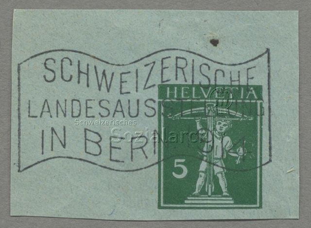 Stempel "Schweizerische Landesausstellung in Bern 1914"