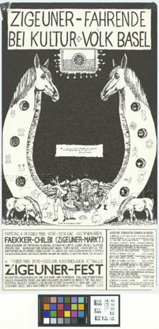 "Zigeuner – Fahrende bei Kultur Volk Basel – Faeker-Chilbi (Zigeunermarkt) – Zigeuner-Fest", Kasernenareal Basel,  04.10.1980