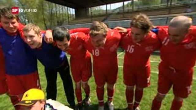 Moderations-Screen Fussball-EM für Behinderte