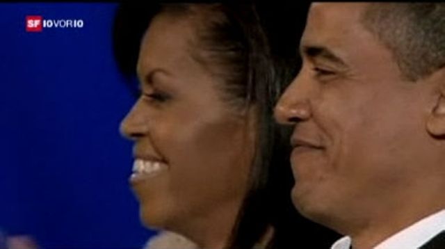 Ehepaar Obama beim Ball-Tanz