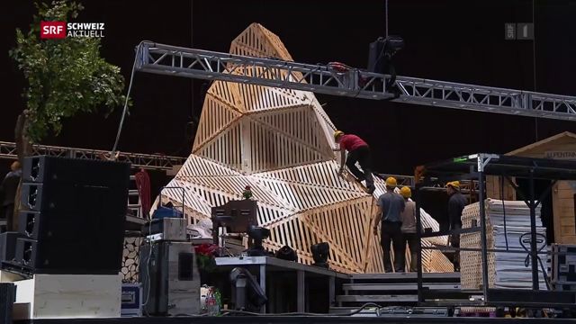 Matterhorn-Modell aus Holz