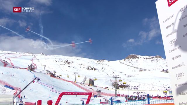 Ski Alpin Weltmeisterschaft \/ Kamera-Unfall Kunstflugstaffel