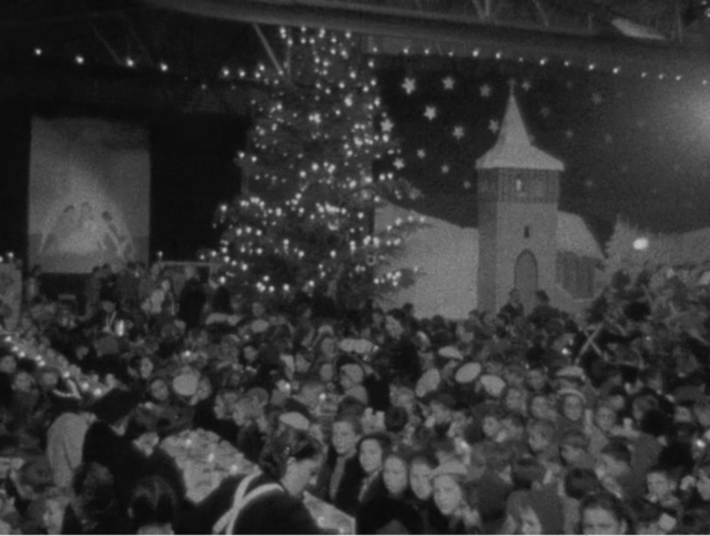 Weihnachtsfeier 1941 im Werk Chippis (Wallis), der Aluminium-Industrie A.G. Chippis