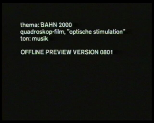Impressionen der Bahn 2000, inkl. Baustellen (Quadroskop Film)