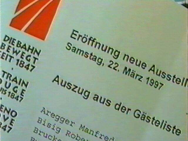 150 Jahre Schweizer Bahnen - Bahn Saga Schweiz (Eröffnung neue Halle Schienenverkehr 1997 und Feierlichkeiten Bundesplatz Bern, ungekürztes Filmmaterial)