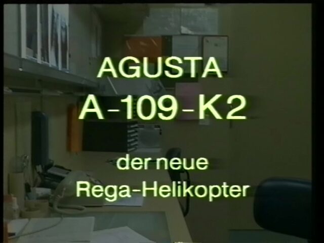 Agusta A-109-K2 der neue Rega-Helikopter. Entwicklung, Herstellung und Einsatz des Helikopters, durch Agusta und Rega