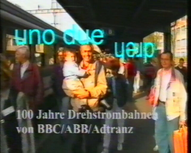uno due dreh - 100 Jahre Drehstrombahnen von BBC, ABB, Adtranz. Jubiläumsfeierlichkeiten im Verkehrshaus der Schweiz mit Lapsus