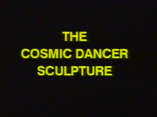 Videoanimation mit der Cosmic Dancer Sculpture und einem Porträt von Arthur Woods