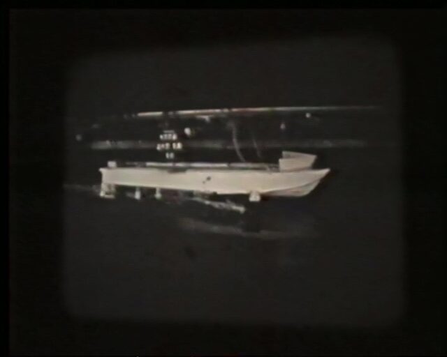 Zusammenschnitt von Filmaufnahmen zu Tragflügelboot der Firma Supramar, Typ KTS 160, Schleppversuche