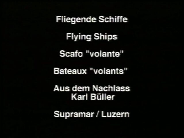 Filmzusammenstellung zu Tragflügelboote der Firma Supramar, Fliegende Schiffe, vom Verkehrshaus der Schweiz