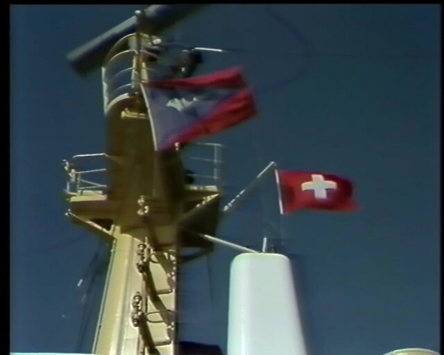 Aufnahmen aus einem Schweizer Schiff der Suisse-Outremer Reederei AG, durch das Verkehrshaus