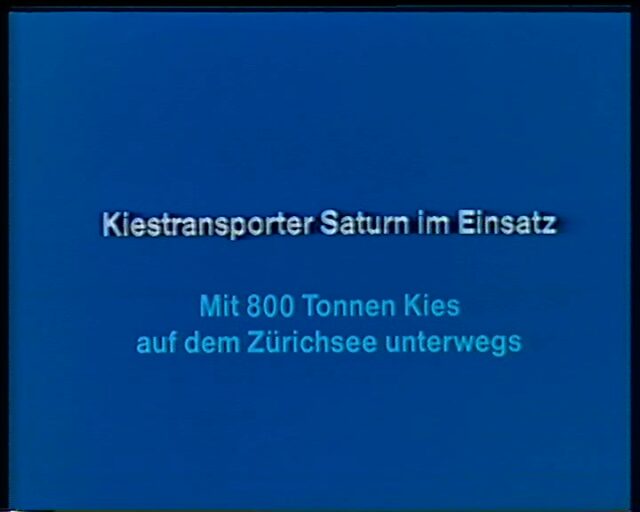 Kiestransporter MS Saturn, der KIBAG, im Einsatz - Mit 800 Tonnen Kies auf dem Zürichsee unterwegs