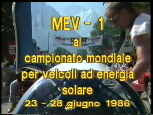 Elektromobil MEV 1, der Migros, an der Solarmobil-Weltmeisterschaft Tour de Sol 86