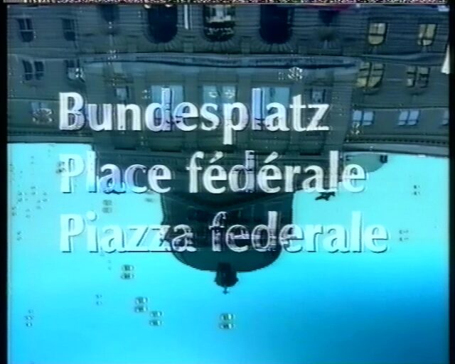 Sendung Bundesplatz, vom Schweizer Fernsehen, Schweiz 4. Mit Beitrag über die Finanzkrise vom Verkehrshaus