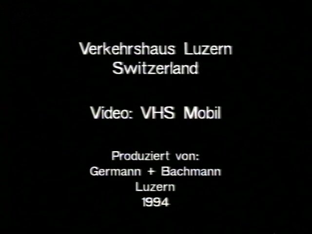 VHS Mobil. Werbefilme für das Verkehrshaus, Planetarium, Hans Erni Museum und das neu zu eröffnende IMAX Filmtheater