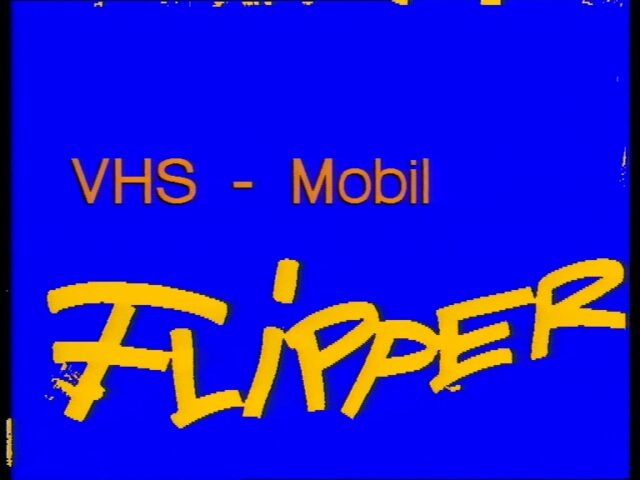VHS Mobil, Flipper. Werbung für das Verkehrshaus im Einkaufszentrum Glatt, Wallisellen
