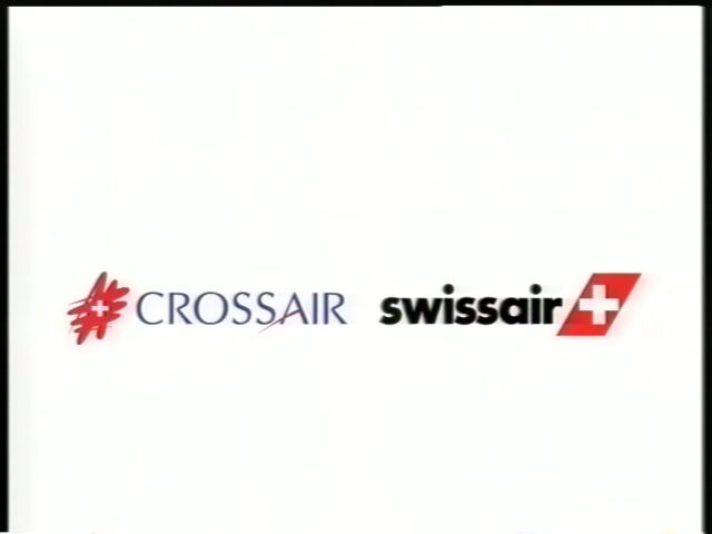 Logo Swissair und Crossair für Fernsehwerbung