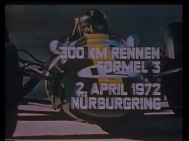 Reportage über das 300 km-Formel 3-Autorennen, 1972, des ADAC, auf dem Nürburgring