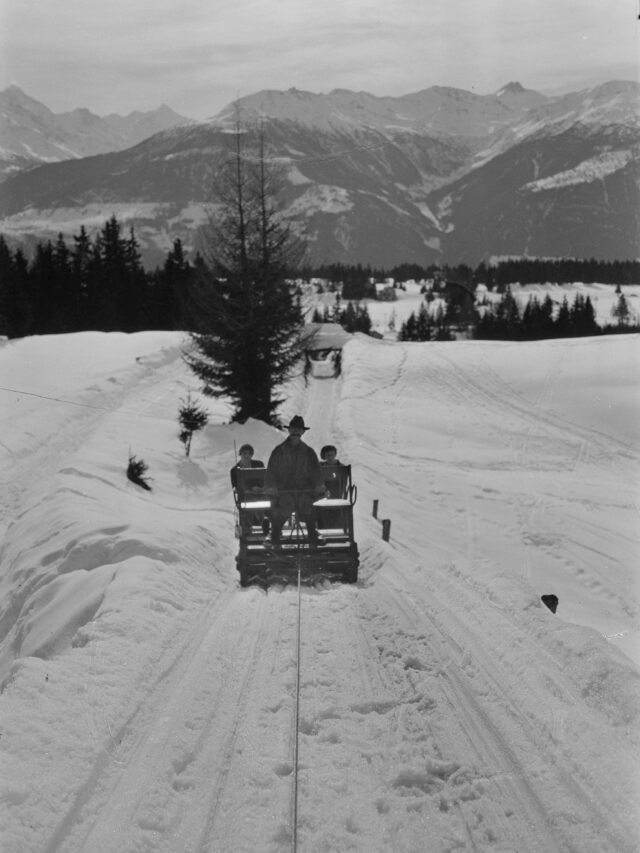 Schlittenseilbahn für Golf Hotel Montana, hergestellt von Oehler