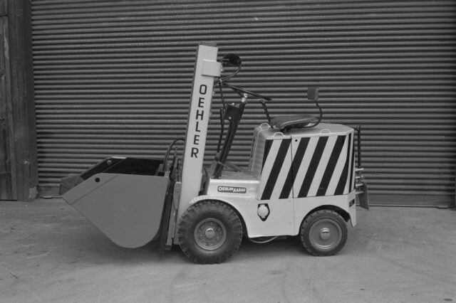 Elektrischer Sitz-Gabelstapler Typ 1255, hergestellt von Oehler