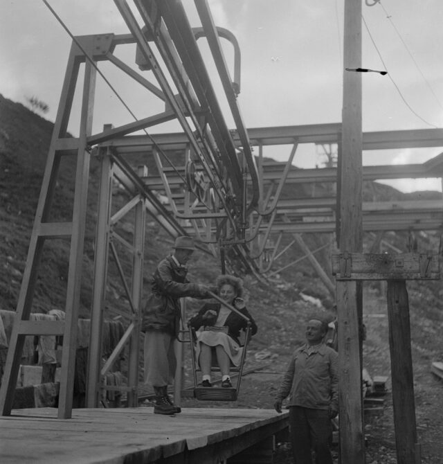 Aufnahmen vom Hörnli-Skilift/Sessellift Arosa, gebaut von Oehler
