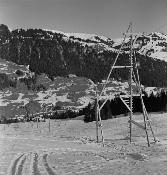 Skilift Zweisimmen-Rinderberg, gebaut von Oehler