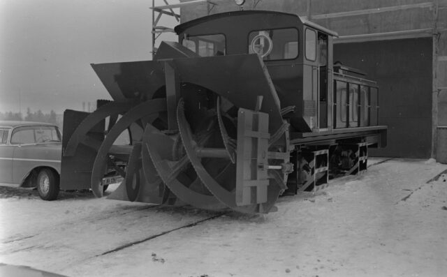 Bahnschneeschleuder, hergestellt von Oehler für Spanische Staatsbahnen (RENFE)