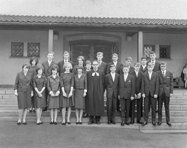 Konfirmanden 1965, Zuchwil (Pfr. Dettwiler, Pfr. Bühler), Luterbach (Pfr. Schweizer), Kriegstetten (Pfr. Wittmer), Subingen (Pfr. Zedi)